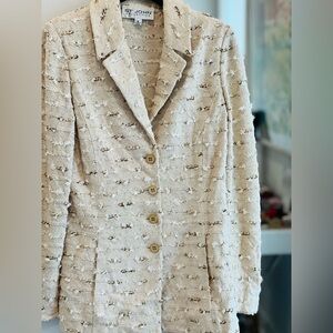 St. John Women's gold and beige boucle jacket